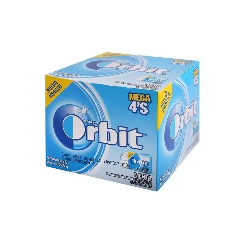 Orbit Chicles 4's Sabor Menta 40 Pz