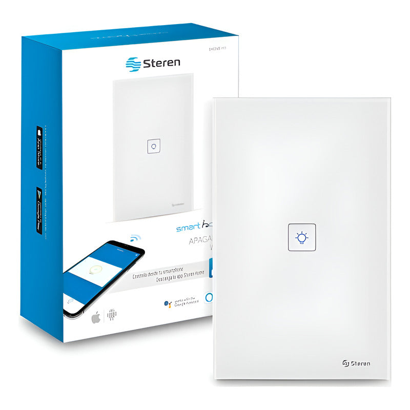 Apagador Wi-fi Touch Color Blanco Steren 10 A 110v Blanco