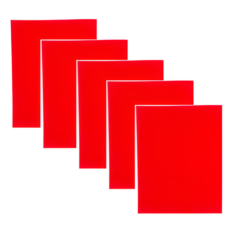 Placa De Fomi Color Rojo 15 Piezas De 21x27cmx2mm