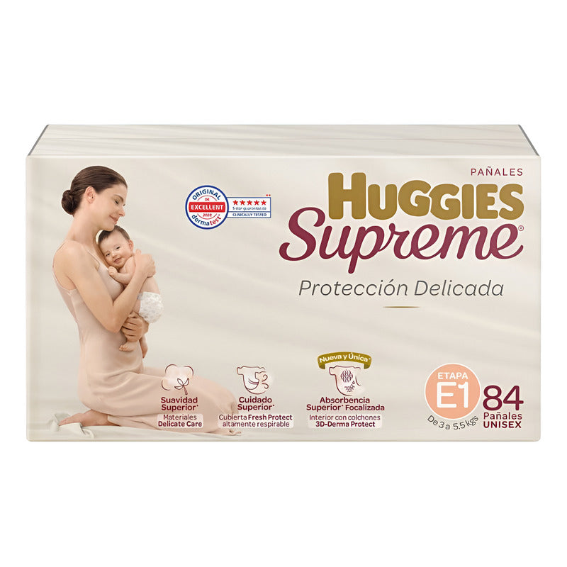 Pañales Huggies Supreme Platino Etapa 2 Con 120 Piezas Sin Género