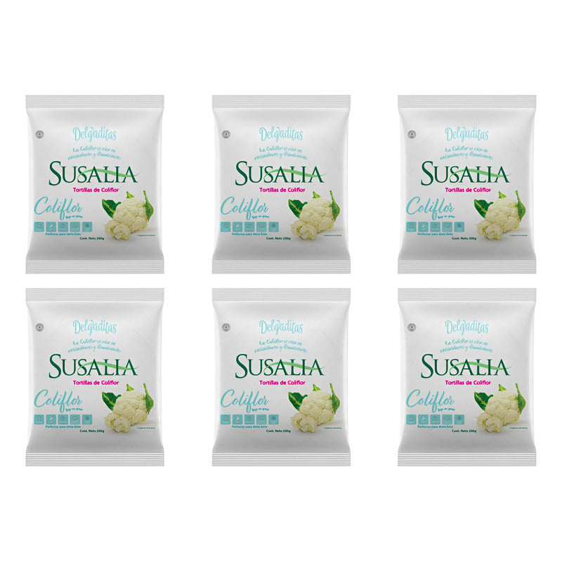Tortillas Susalia De Coliflor Delgaditas 6 Piezas De 200gr