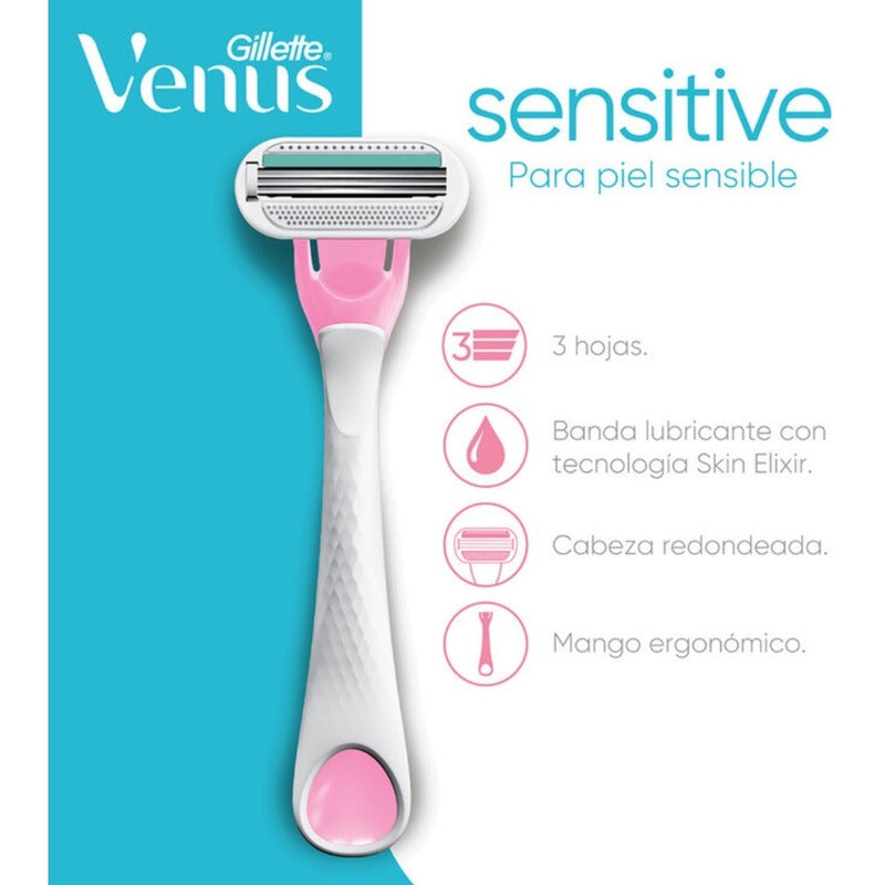 Gillette Venus Sensitive Rastrillo Afeitardesechable 15 Pzas