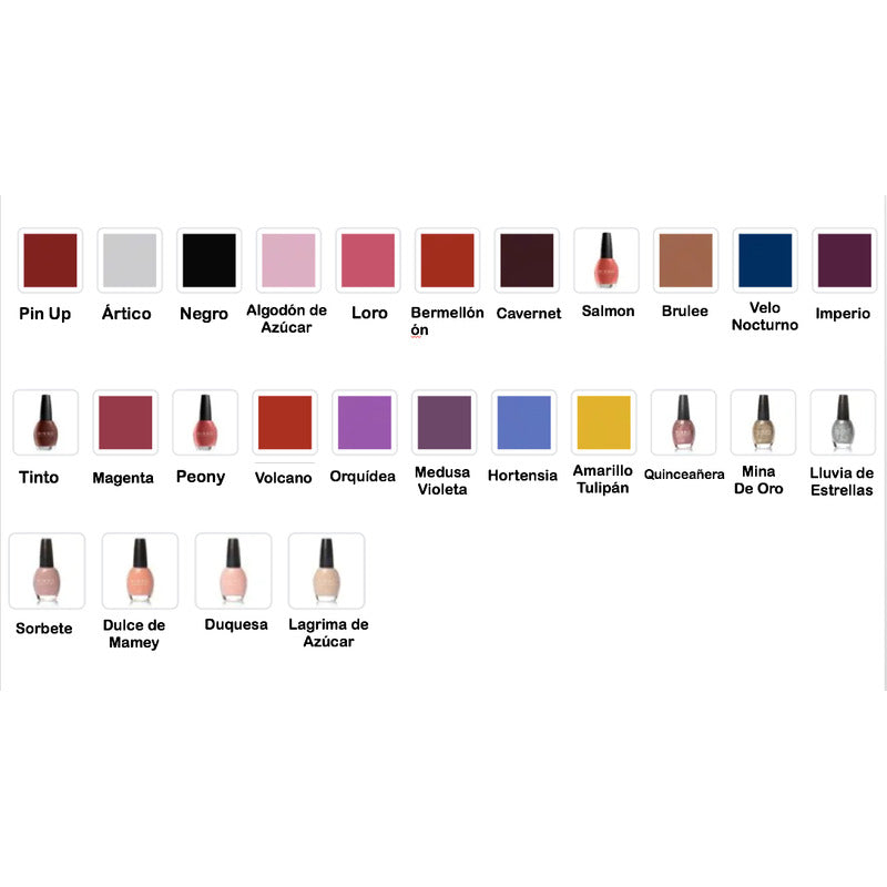 Esmalte De Uñas Bissú Colores Surtidos 15 Piezas De 15ml Surtidos