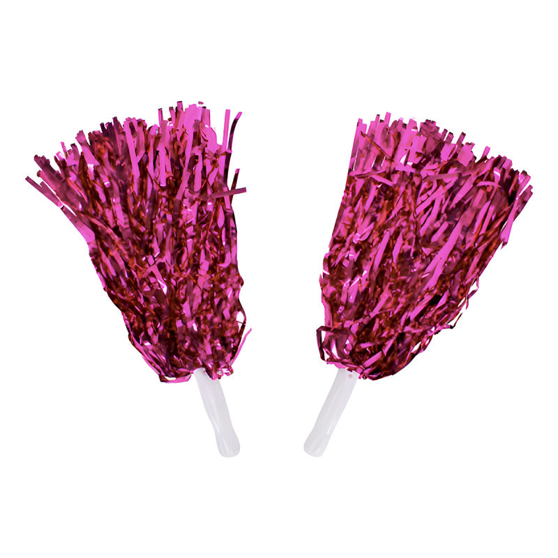 Pompones De Porrista Color Fiusha 2 Piezas De 38cm Fucsia