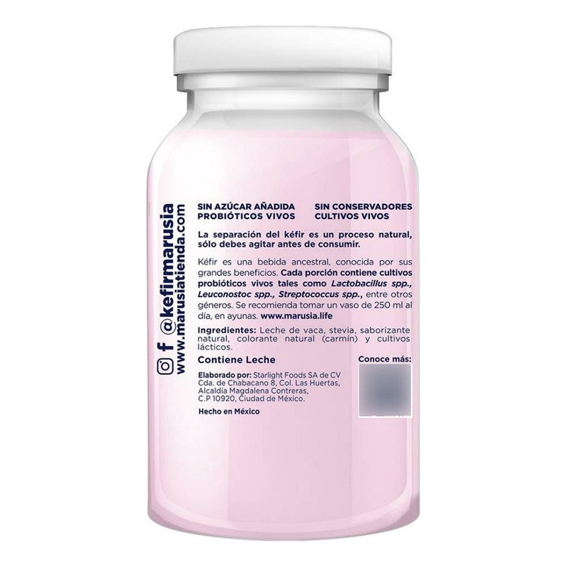 Bebida Marusia Kefir Sabor Frutos Rojos 2 Piezas De 900ml