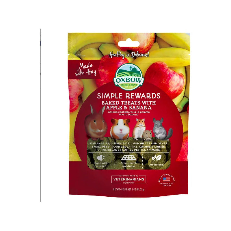 Premios De Manzana Y Plátano Para Pequeños Mamíferos, 85 G