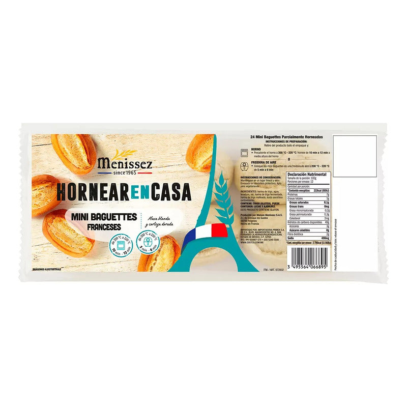 Menissez Mini Baguettes Frances 24 Pzas