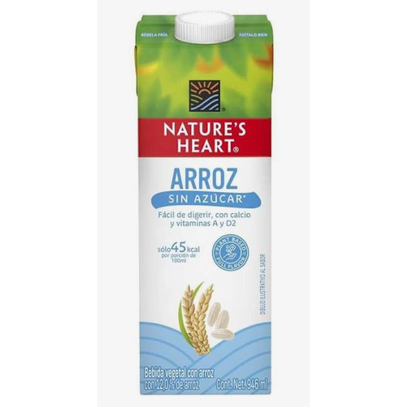 Bebida Vegetal De Arroz Nature's Heart 946 Ml C/u (6piezas)