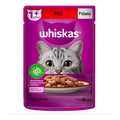 Alimento Gato Whiskas Fillets Sabor Res 85gr (12 Sobres)