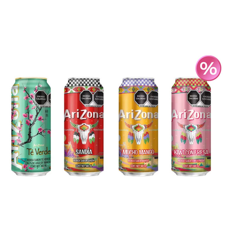 Arizona Té Sabores Surtidos 24 Latas De 460 Ml