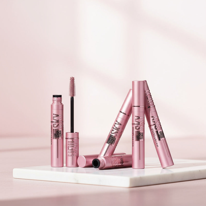 Mascara Para Pestañas Sky High Waterproof Maybelline 3 Pzas Blackest Black Waterproof