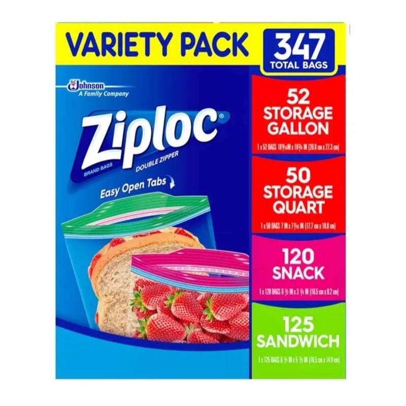 Bolsas Ziploc Paquete Surtido De Bolsas 347 Pzas