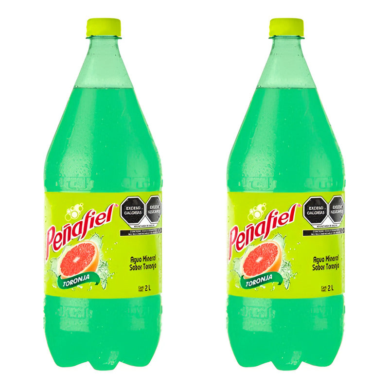 Agua Mineral Peñafiel Sabor Toronja 12 Piezas De 2 Litros