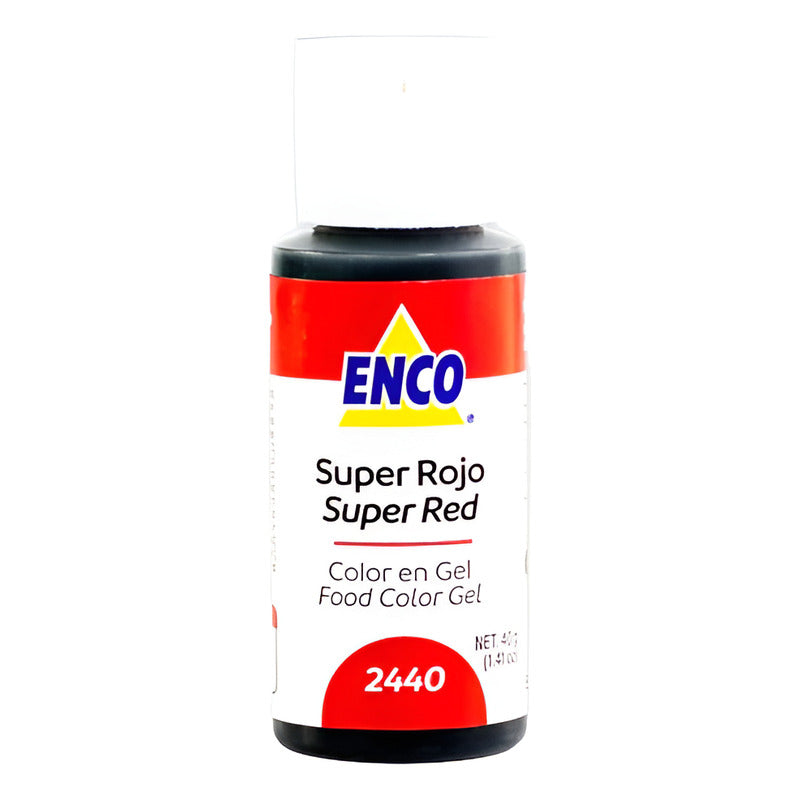 Colorante En Gel Enco Super Rojo 40g (2pzs) Súper Rojo