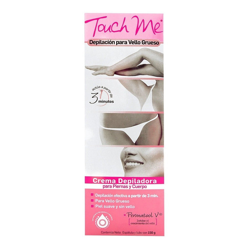 3 Pzas De Crema Depiladora Touch Me Vello Grues 150gr