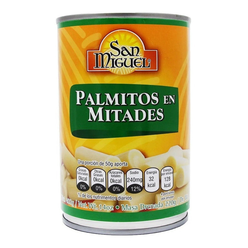 Palmito San Miguel En Mitades 400 Gr 6 Pack Ipg