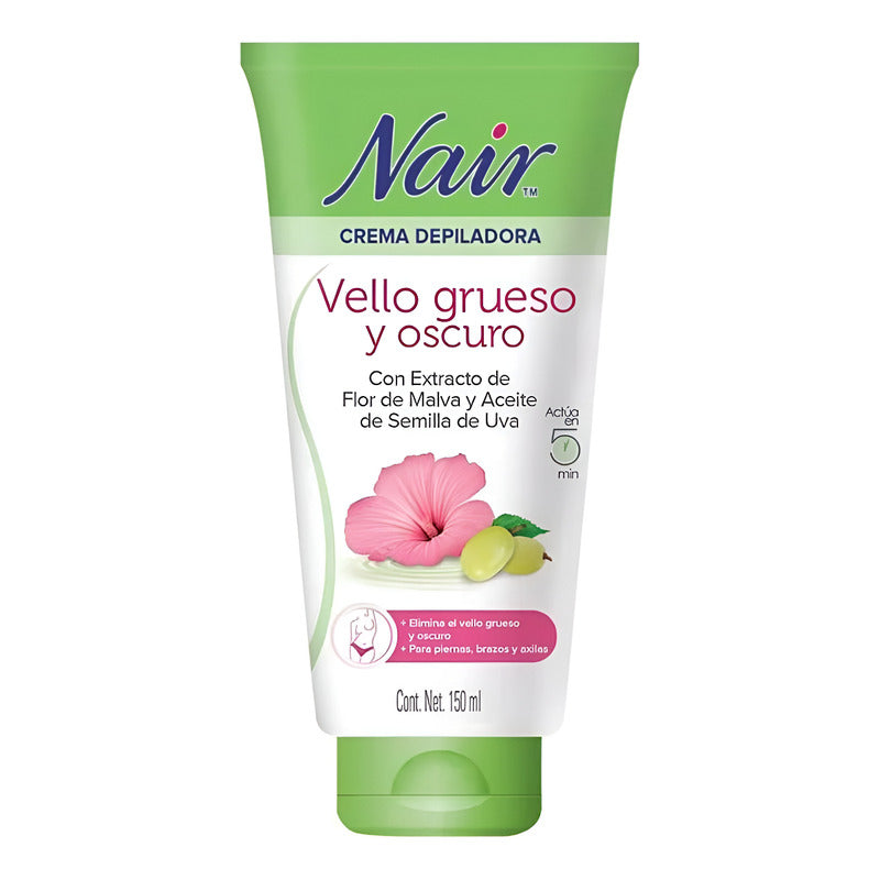 Nair Crema Depiladora Corporal Vello Grueso Y Oscuro 150 Ml. Probada Por Dermatólogos Con Ingredientes Naturales Piel Suave Y Tersa Hasta Por 1 Semana