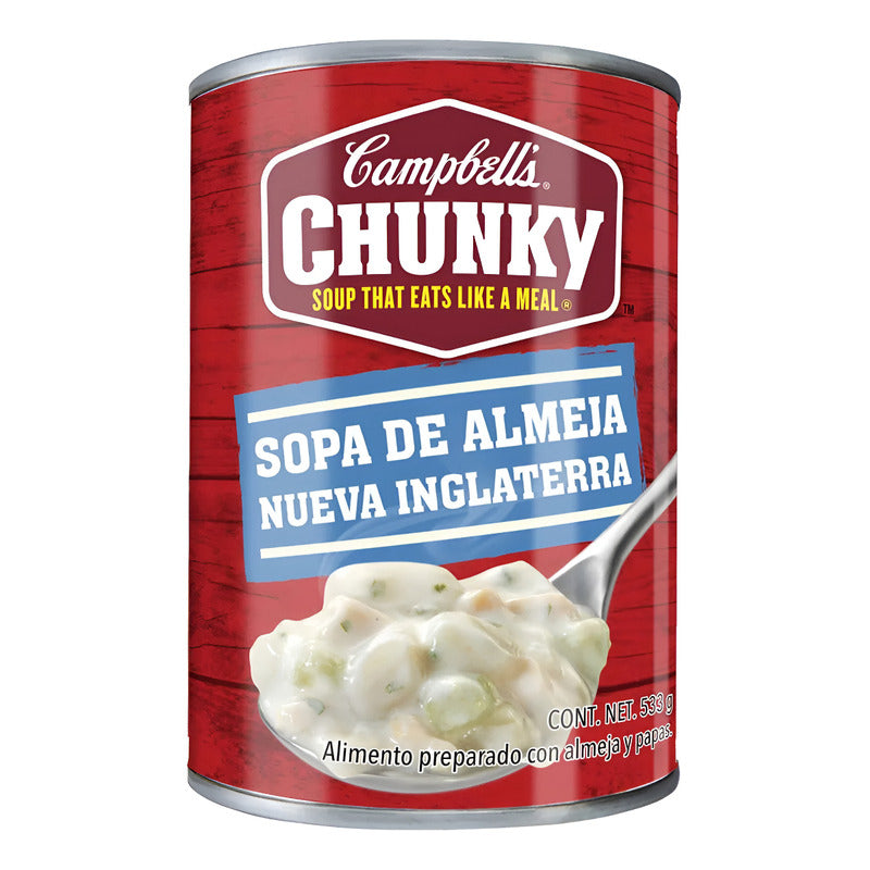 Sopa De Almeja Campbell's Chunky Crema En Lata 533g Pack X3