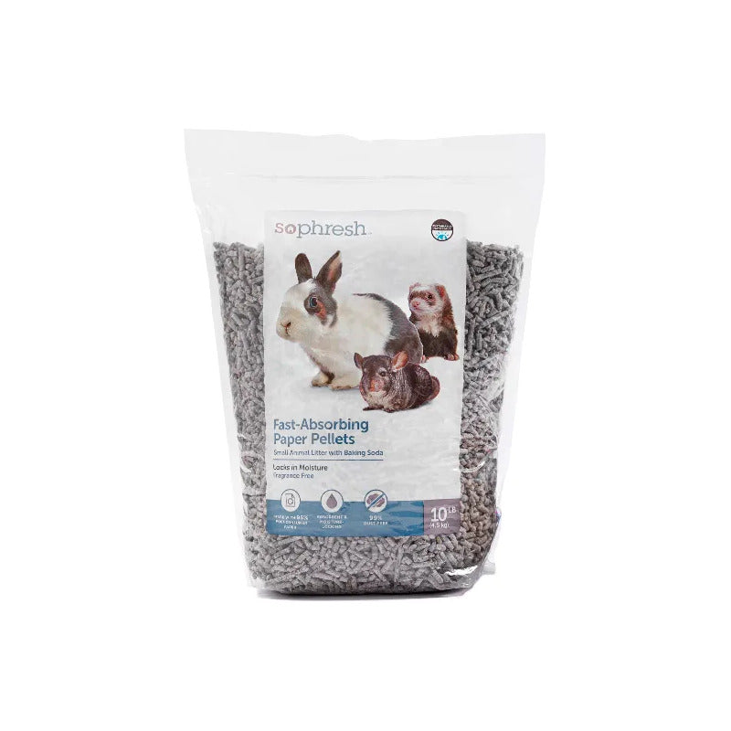 Sophresh Sustrato De Papel Para Pequeñas Mascotas, 4.5 Kg Gris