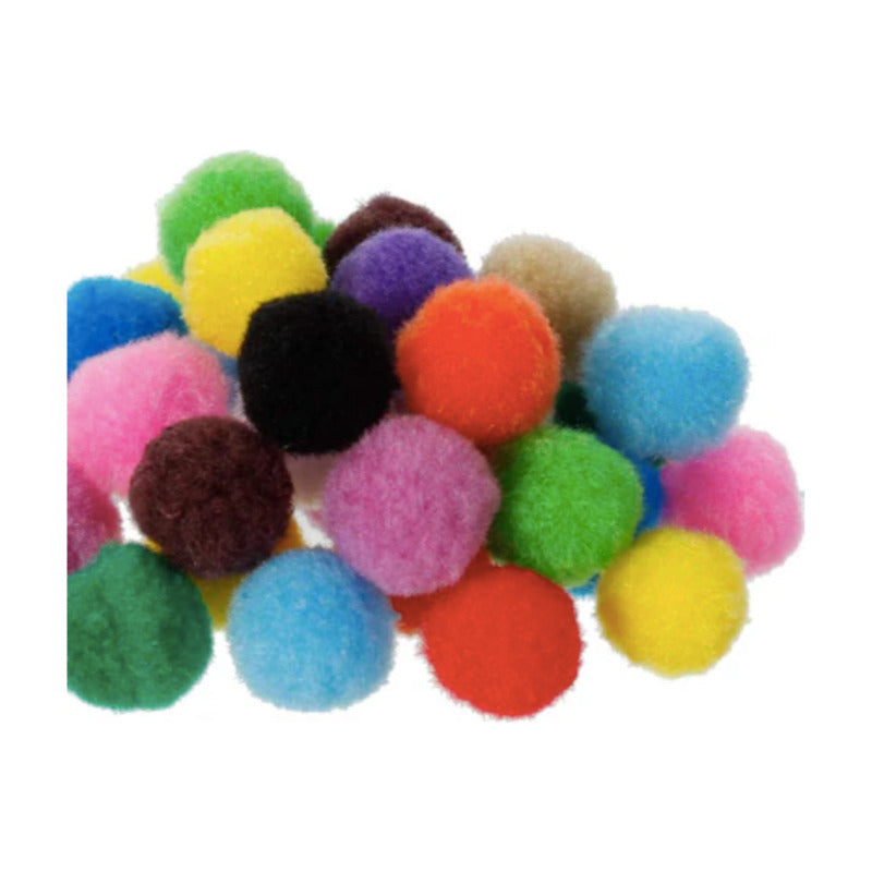 Mercería Pom Poms De 25mm Colores Surtidos 2 Paq De 100pz