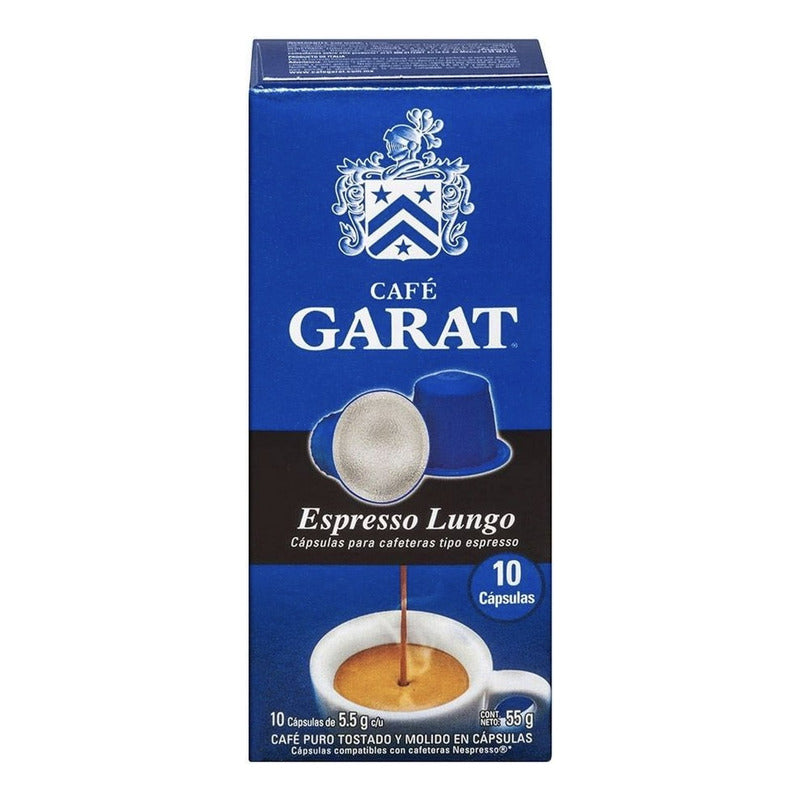 Cápsulas Café Garat Costa Rica 10 Pz De 5.5 G C/u (2 Cajas)