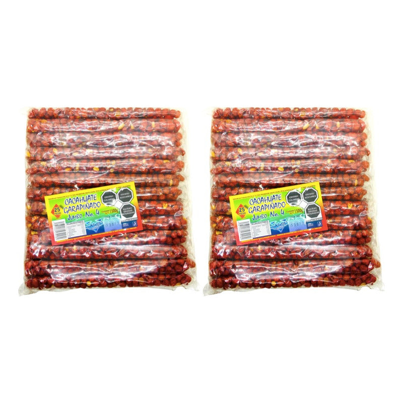 Cacahuate Garapiñado #4 Jumbo Con 25pzs (2 Bolsas)