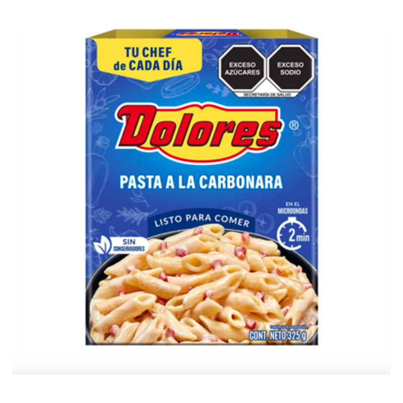 Pasta Listo Para Comer A La Carbonara Dolores 6 Paq De 325gr