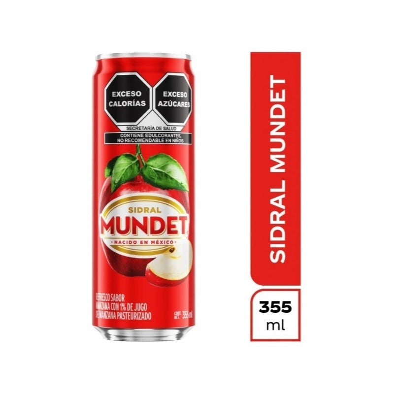 Refresco Sidral Mundet Sabor Manzana De 355ml (12piezas)