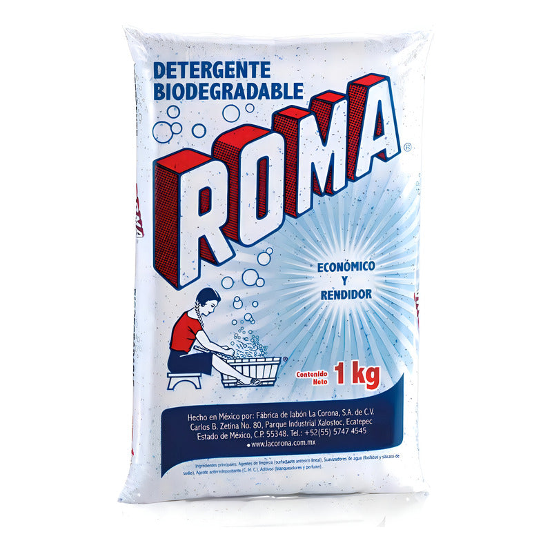 Detergente En Polvo Roma® Multiusos, Biodegradable, 1 Kg