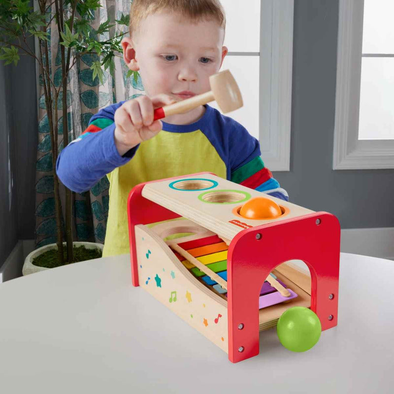 Fisher-price Juguete Mesita Actividades Sorpresa De Madera Color Multicolor