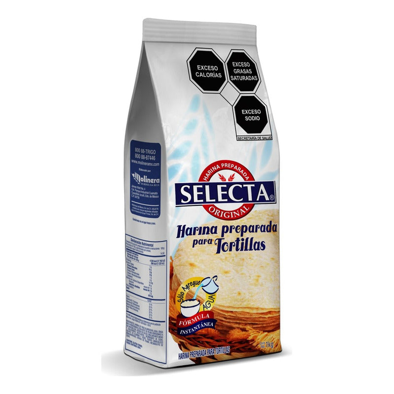 Harina Para Tortillas Selecta De 1 Kilo (10 Piezas)