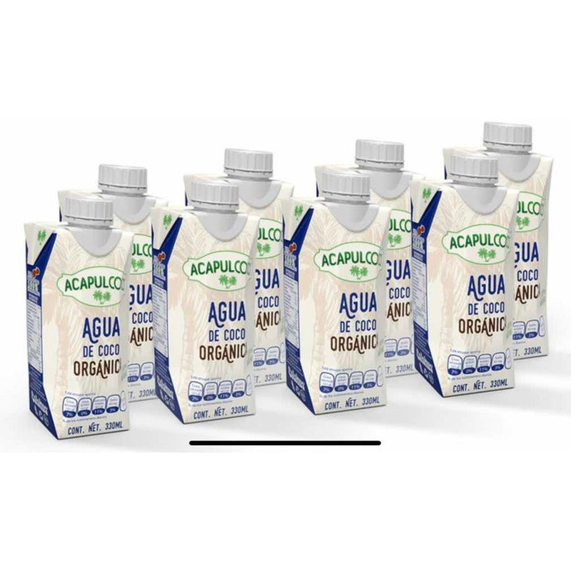 Agua De Coco Orgánica De 330ml (18piezas)
