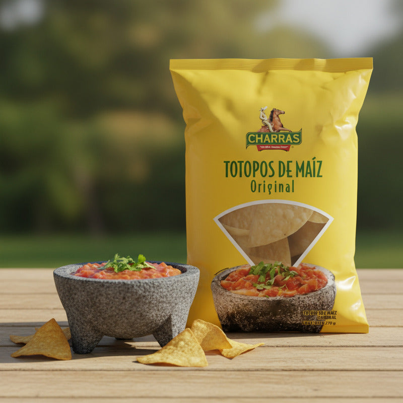Totopos De Maiz Sabor Original Charras 2 Piezas De 270gr