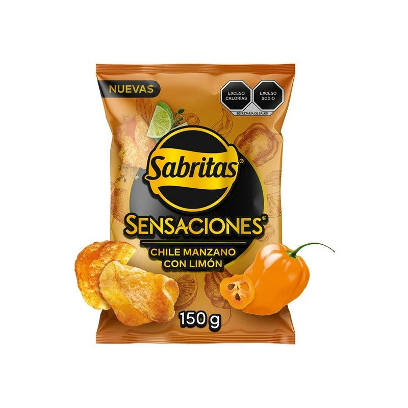 Sabritas Sensaciones Chile Manzano Con Limón 150g (4bolsas)