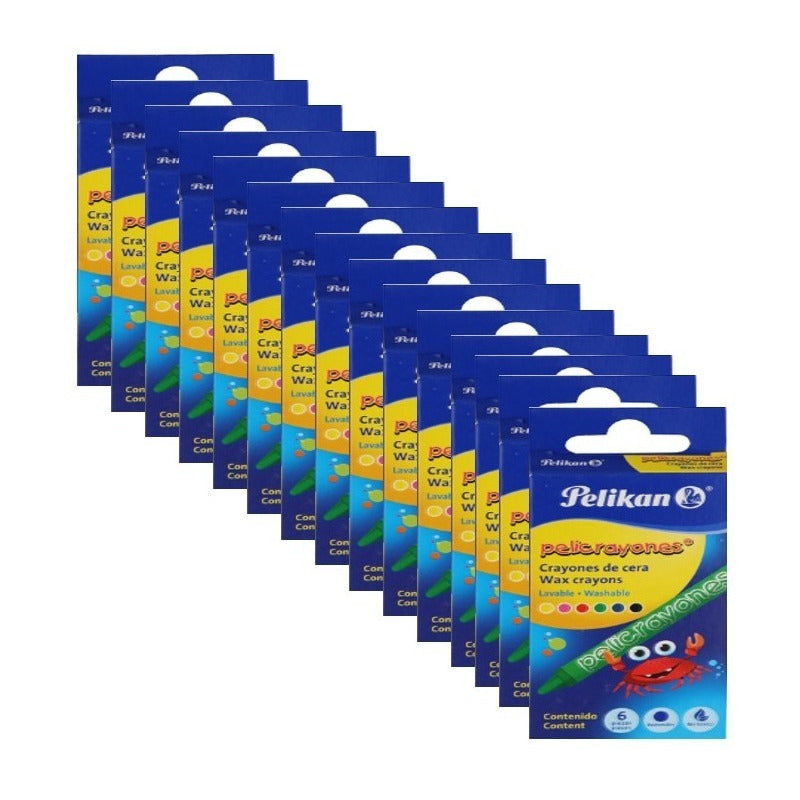 Crayon Pelikan Redondo Delgado 15 Cajas Con 6 Pz C/u