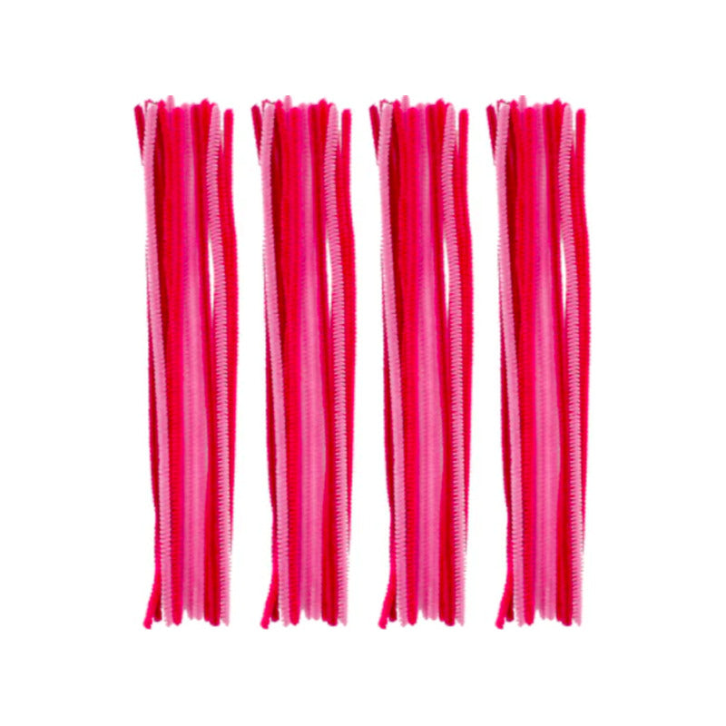 Limpia Pipas Natural Surtido Tonos Rosados De 30cm 90pz