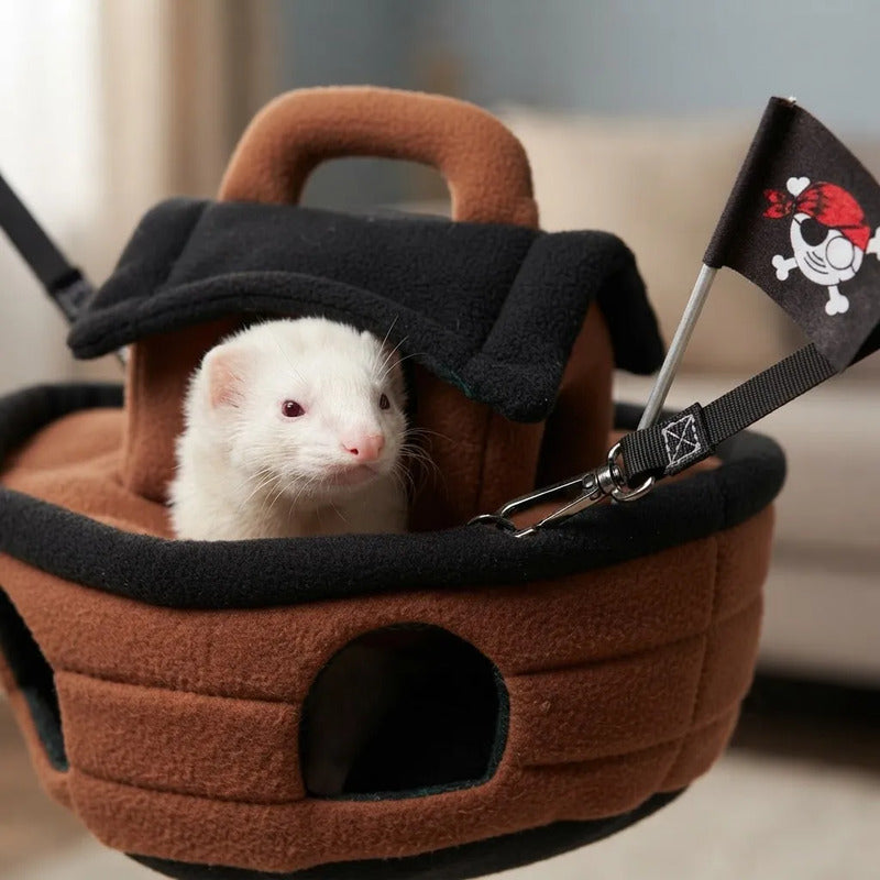 Marshall Hamaca En Forma De Barco Pirata Para Hurón, 1 Pieza