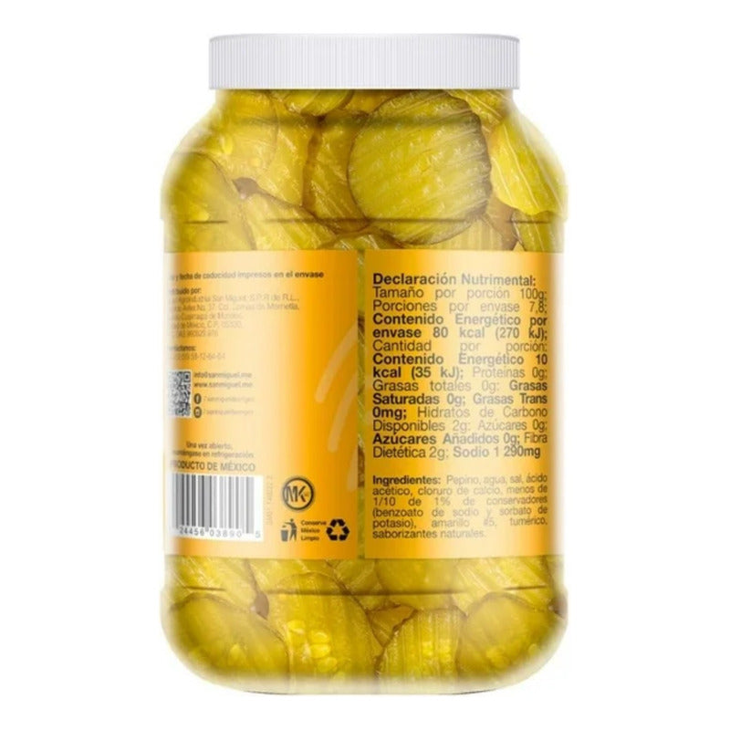 Pepinillos Rebanados San Miguel En Salmuera 780 G (3 Piezas)