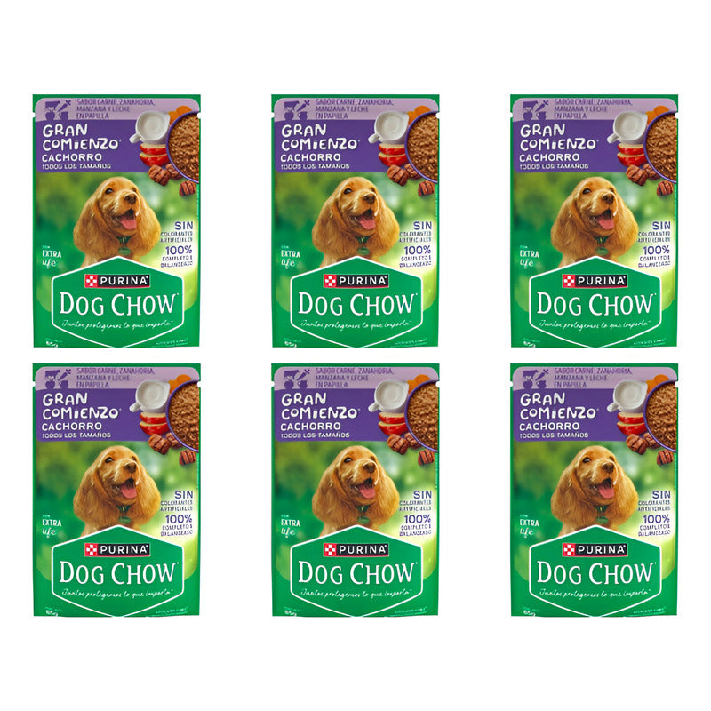 Alimento Húmedo P/perro Dog Chow Cachorro Carne 6 Pz De 85g