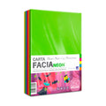 Hojas Tamaño Carta De 5 Colores Neon Surtido  Paq 250 Hojas Neón Surtido (5 Colores)