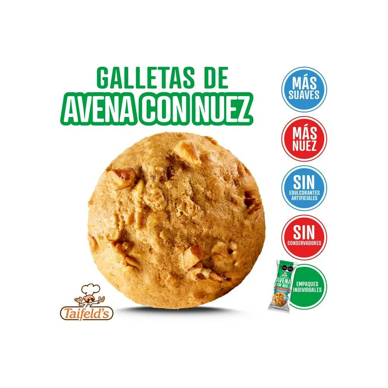 Galletas Taifeld's De Avena Y Nuez 600g Sin Conservadores Kosher