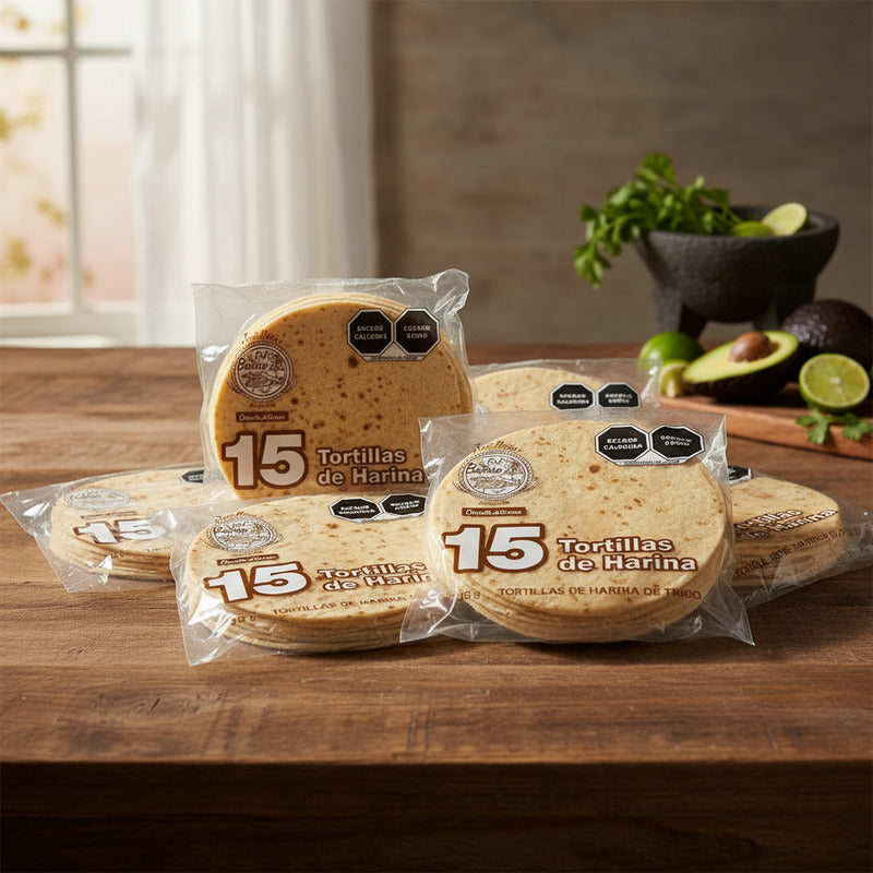 Tortillas De Harina Del Barrio Estilo Casero 6 Pzas De 315gr