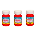 Pintura Acrílica Alta Calidad Color Rojo 3 Pz De 35ml Rojo