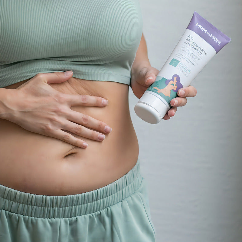 Mom To Mom Etapa C Gel Reafirmante Para Abdomen Mujer - 230ml - Con Romero Y Centella Asiática - Crema Reafirmante Corporal Para Flacidez Abdominal
