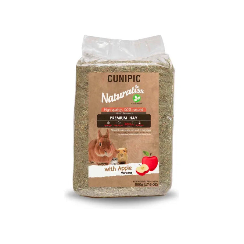 Cunipic Naturaliss Heno Con Manzana Para Peq Mascotas, 500 G