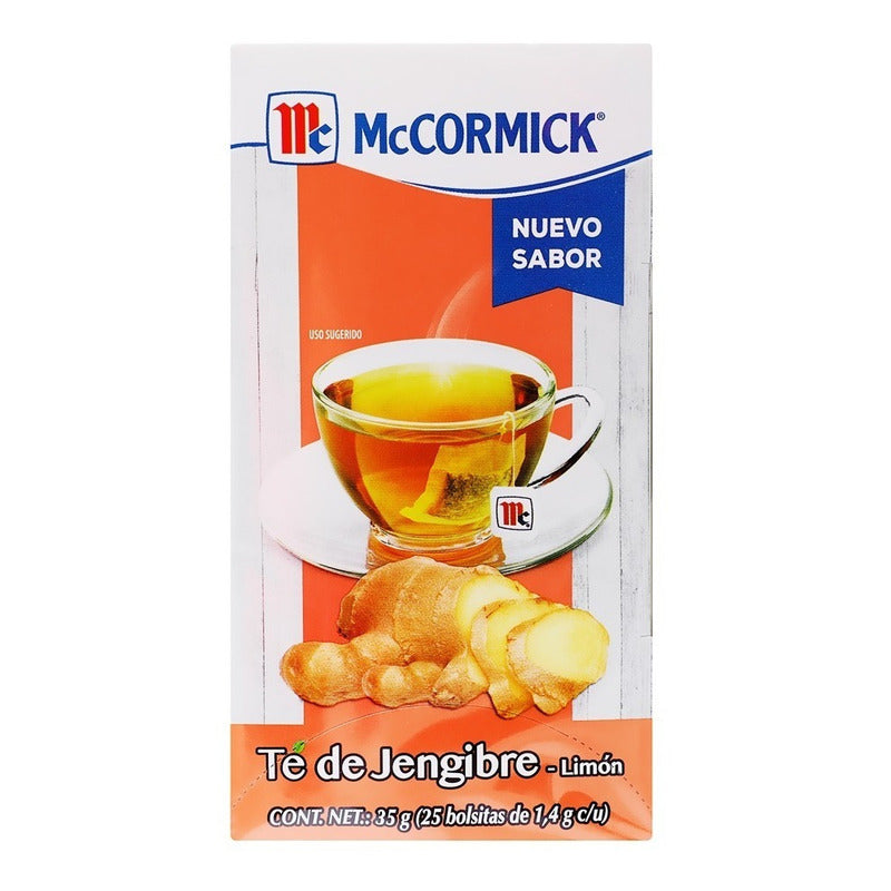 Te Jengibre- Limon Mc Cormick  (3 Cajas Con 25 Sobres C/u)