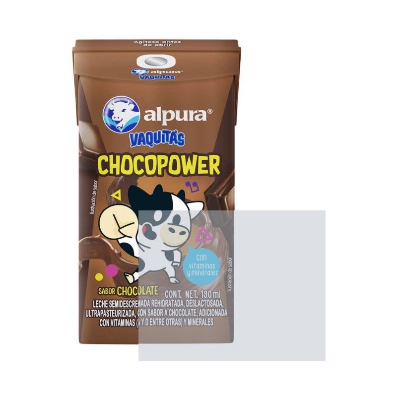 Leche Alpura Vaquitas Sabor Chocolate 190 Ml 24pzas