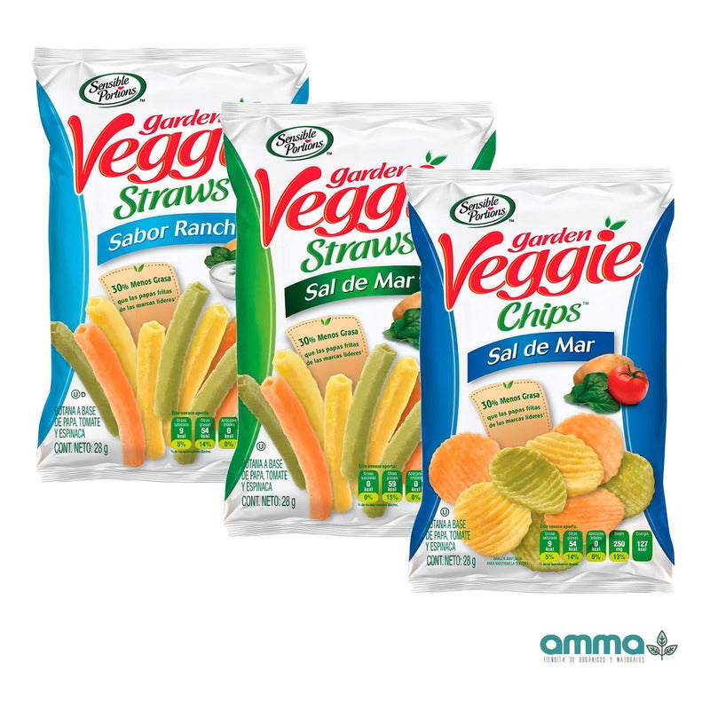 Caja Papas Fritas Veggie Surtidas Con 30 Bolsas De 28 Gr C/u