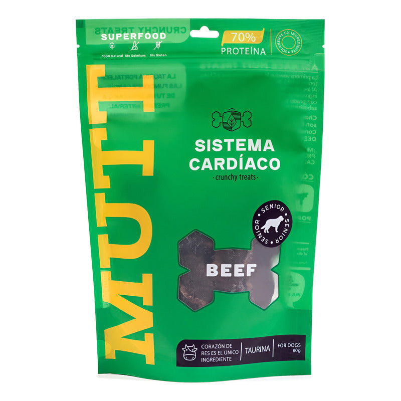 Mutt Sist Cardíaco Premio Senior Corazón Res 80g (2 Bolsas)