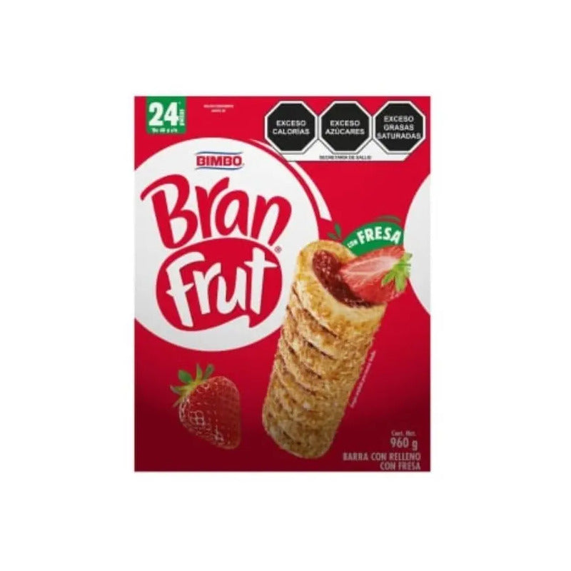 Barras De Hojaldre Bimbo Bran Frut Sabor Fresa ( 24 Piezas )